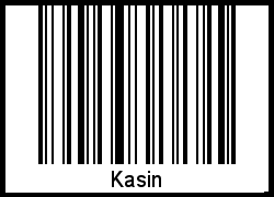 Der Voname Kasin als Barcode und QR-Code
