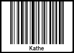 Kathe als Barcode und QR-Code