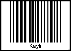 Barcode des Vornamen Kayli