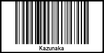 Barcode des Vornamen Kazunaka