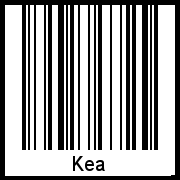 Der Voname Kea als Barcode und QR-Code