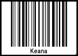 Barcode des Vornamen Keana