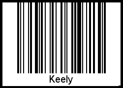 Keely als Barcode und QR-Code