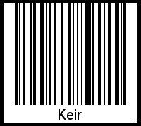 Barcode des Vornamen Keir