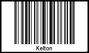 Barcode des Vornamen Kelton