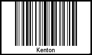Barcode des Vornamen Kenton