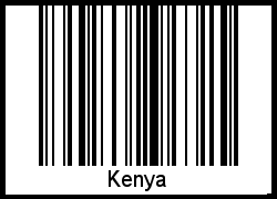 Barcode des Vornamen Kenya