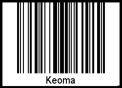 Keoma als Barcode und QR-Code