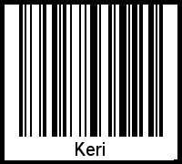 Der Voname Keri als Barcode und QR-Code