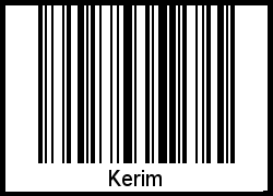 Barcode des Vornamen Kerim