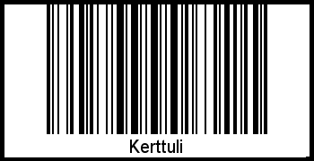Barcode des Vornamen Kerttuli