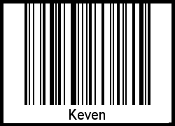 Barcode des Vornamen Keven