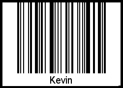 Interpretation von Kevin als Barcode