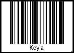 Der Voname Keyla als Barcode und QR-Code