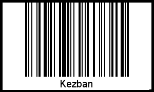 Barcode des Vornamen Kezban