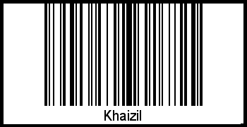 Barcode des Vornamen Khaizil