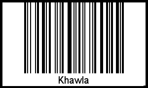 Barcode des Vornamen Khawla