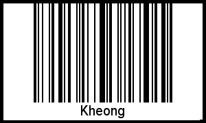 Barcode des Vornamen Kheong