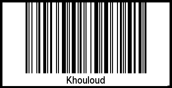 Barcode des Vornamen Khouloud