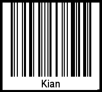 Barcode des Vornamen Kian