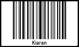 Kiaran als Barcode und QR-Code