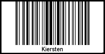 Interpretation von Kiersten als Barcode