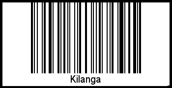 Barcode des Vornamen Kilanga