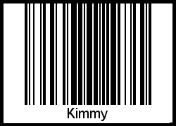 Barcode des Vornamen Kimmy