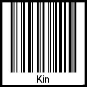 Der Voname Kin als Barcode und QR-Code