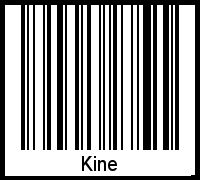 Barcode des Vornamen Kine