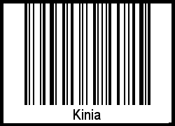 Kinia als Barcode und QR-Code
