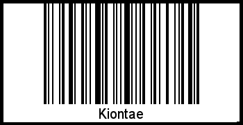 Interpretation von Kiontae als Barcode
