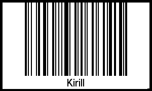 Interpretation von Kirill als Barcode