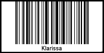 Barcode des Vornamen Klarissa