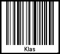 Barcode des Vornamen Klas