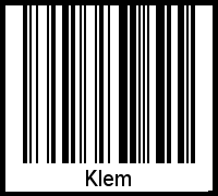 Interpretation von Klem als Barcode