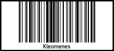 Kleomenes als Barcode und QR-Code