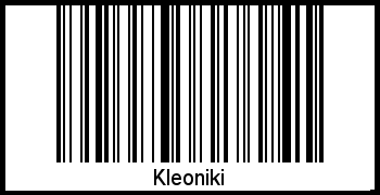 Der Voname Kleoniki als Barcode und QR-Code