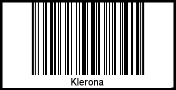 Interpretation von Klerona als Barcode