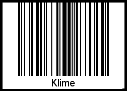 Barcode-Foto von Klime