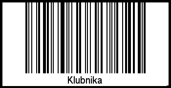 Barcode des Vornamen Klubnika