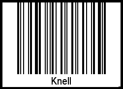 Barcode des Vornamen Knell