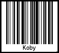 Barcode des Vornamen Koby