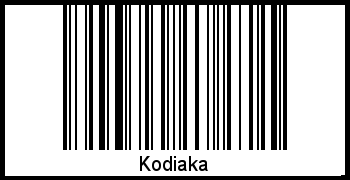 Barcode des Vornamen Kodiaka