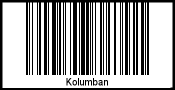 Barcode des Vornamen Kolumban