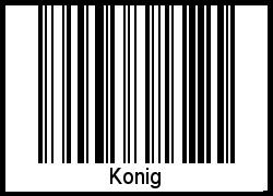 Interpretation von Konig als Barcode
