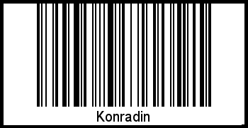 Konradin als Barcode und QR-Code