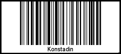 Der Voname Konstadin als Barcode und QR-Code
