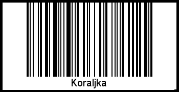 Der Voname Koraljka als Barcode und QR-Code