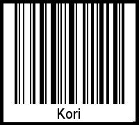 Barcode des Vornamen Kori